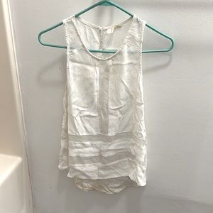 White Mind Code blouse with sheer panels